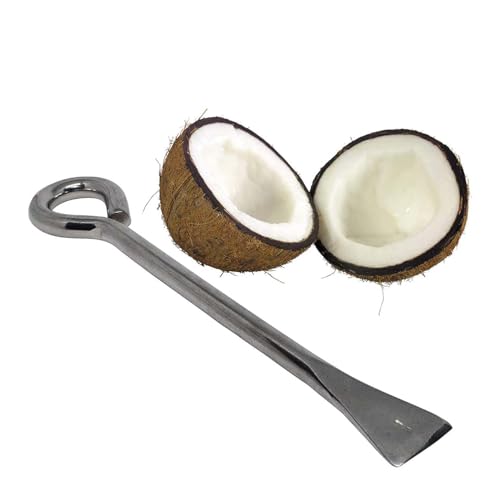 Image of Coconut Opener & Peeler Kitchen Tool Set | Stainless Steel Shell Breaker, Cutter, Slicer & Coconut Grater Combo for Tender & Mature Coconuts | Kitchen Accessory Combo