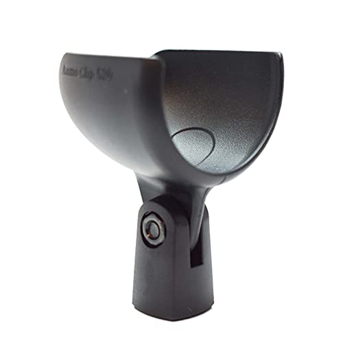 Battle Plan Harmonica Accessories Ammo Clip 520 Support de micro Bullet compatible avec Shure 520DX Green Bullet, Superlux D112/C et autres microphones harmonica similaires (noir naturel)