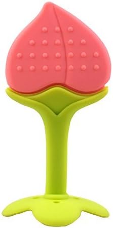 Kidzvilla® Baby Boy's and Baby Girl's Silicone Dental Care Teether (Peach)