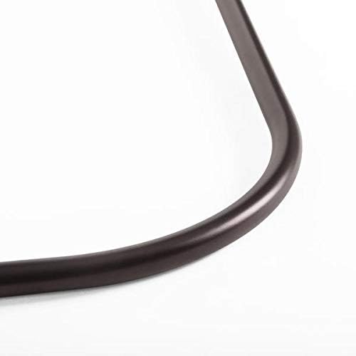 L Shaped Shower Curtain Rod Bronze Aluminum Wrap Around Pole Round Corner Bathroom Angled Dark Rubbed, Rustproof