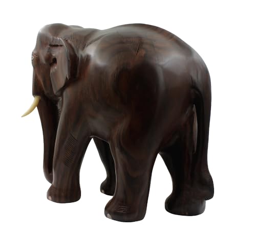 Image of Rosewood Handmade Elephant Showpiece (12 inch)