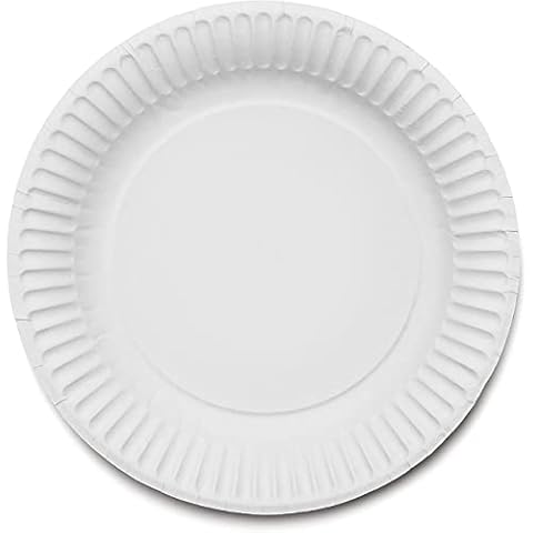 Price Beater, 100 Paper Plates White, 9&7 Inches, Strong Paper Plates Bulk, Durable and Disposable Plates, Ideal for Party, Picnic, Dinner, Birthday, BBQ & Event, Round Party Plates, (7 inch) Cover