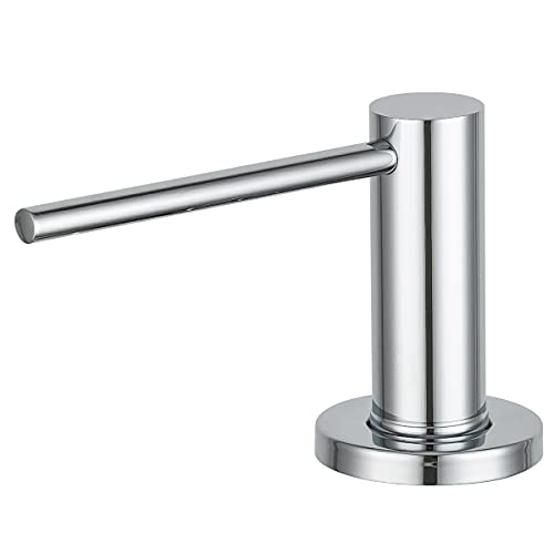 Image of Soap Dispenser for Kitchen Sink Polished Chrome GAPPO Stainless Steel Countertop Pump Hand Lotion Built in Bottlend Lotion Built in Bottle