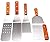 MaGiLL Barbecue Tool Set Flat Griddle Accessories Grill Spatula Set with Scraper, Long/Short Spatulas Outdoor BBQ Tool 5 PCS