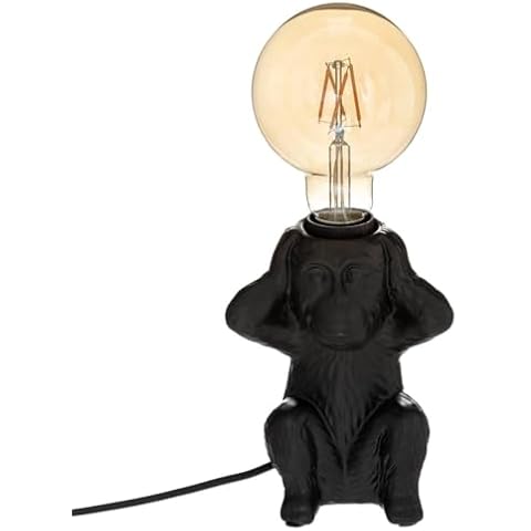 Lampe Singe noire Atmosphera H17 cm Cover