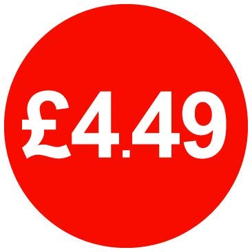 30mm Price Stickers Pack of 500 - Red - £4.49