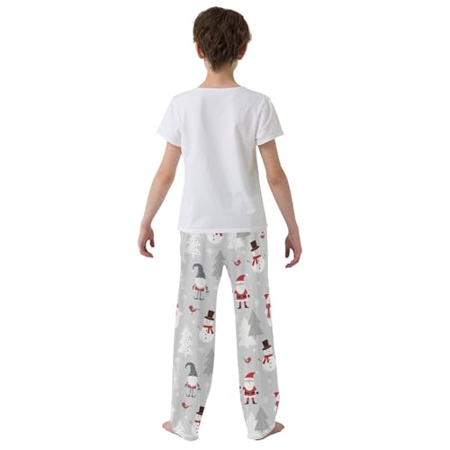 Boys' Pants Christmas Gnomes Snowmans Trees Long Bottoms Jogger Pants Elastic Waist Trousers with Pockets S-XL3
