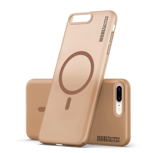 DL3 Mobilak Case Back Cover for iPhone 7 Plus/iphone 8 Plus, Sleek Frosted Translucent Back Only Compatible with Wireless Magnetic Accessories | Anti-Scratch Shockproof Phone Case (Brown)