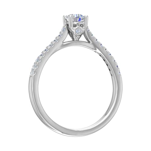 FINEROCK 0.42 Carat Solitaire Diamond Engagement Ring in 14K Gold2