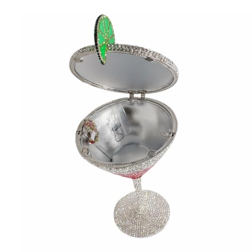 Image of Women Goblet Rhinestone Evening Bag Cocktail Cup Diamond Clutch Funny Crystal Prom Handbag Wedding Purse for Party