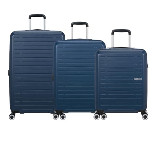 American Tourister Ensemble trolley Aerojoy (S+M+L), Bleu foncé - 1247, SET (S+M+L), Classique