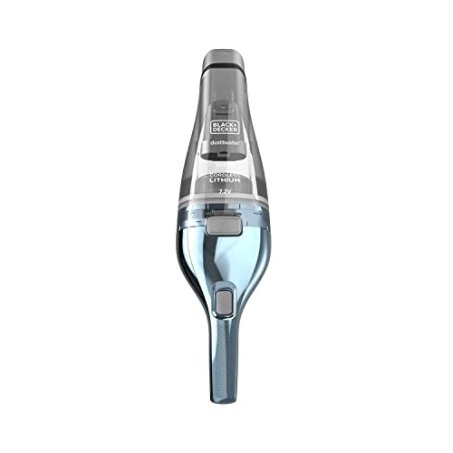 BLACK+DECKER - Aspirateur à Main Sans Fil DUSTBUSTER Rechargeable 7,2V - Aspi Compact et Puissant 15,5 AW - Autonomie 17 min - Batterie Lithium-ion - Capacité 385 ml - Bleu Chrome - NVC220WBC-QW - Image 3