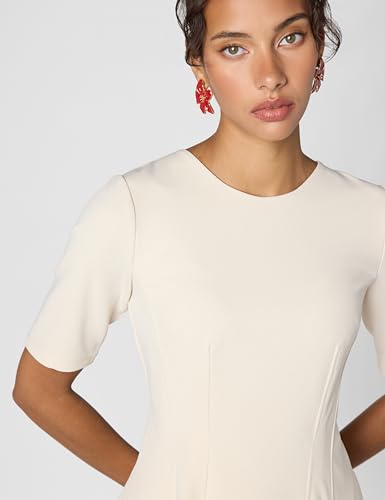 Image of Maggy London Womens Short Sleeve Double Pleat Midi DressDress