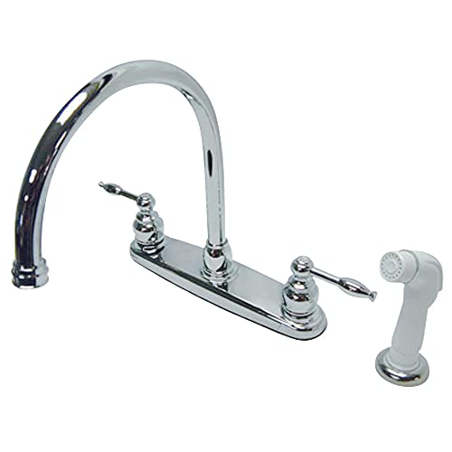 Kingston Brass KB2791KL Knight Goose Neck Kitchen Faucet with White Sprayer, 8-3/4-Inch , Polished Chrome Kingston Brass KB2791KL Knight Goose Neck Kitchen Faucet with White Sprayer, 8-3/4-Inch , Polished Chrome