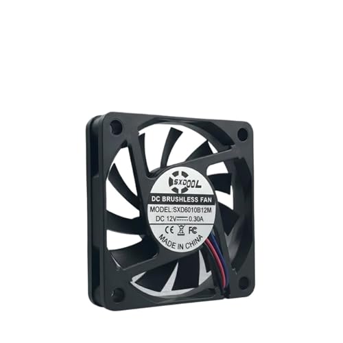 for 6010 60x60x10mm DC Brushless Cooling Fan 12V 0.13A / 24V 0.10A Dual Ball Bearing Low Noise Industrial Ventilation(24V 5000RPM)