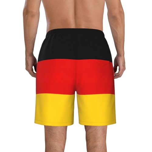 Men's Beach Shorts Swim TrunksFun Patterns German Flag Print for Surfing Running Summer Vacation3
