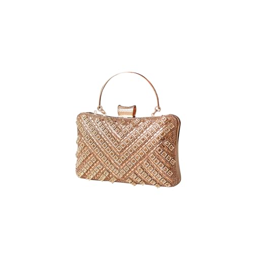 Borsetta da Sera da Clutch Borsa Scintillante Formale a Spalla Pochette Piccolo con Catena a Tracolla per Ballo Cocktail Festa Champagne donna elegante strass