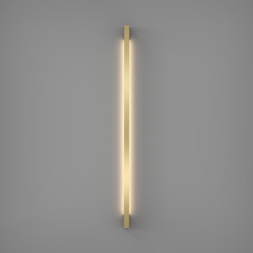 HPTHLY Linear Wall Sconce Led Wall Mounted Lamp, Brass Wall Light Bedroom Bedside Light Wall Lamp, 3 Color Mode Long Strip Wall Lighting Fixtures For Living (D-100Cm)