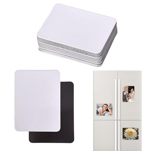 20 Piezas Imanes Refrigerador Blanco de Sublimación, Imanes Personalizados para Refrigerador, Pegatinas Magnéticas (5,5 cm x 7,5 cm) | Ya disponible en tu tienda friki favorita! En mundofriki.es!