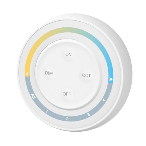 Image of LGIDTECH S1W+ CCT 4-Zone Sunrise Remote Controller,Compatible with Miboxer Single Color & Dual White Series LED Lamp,Strip Controller