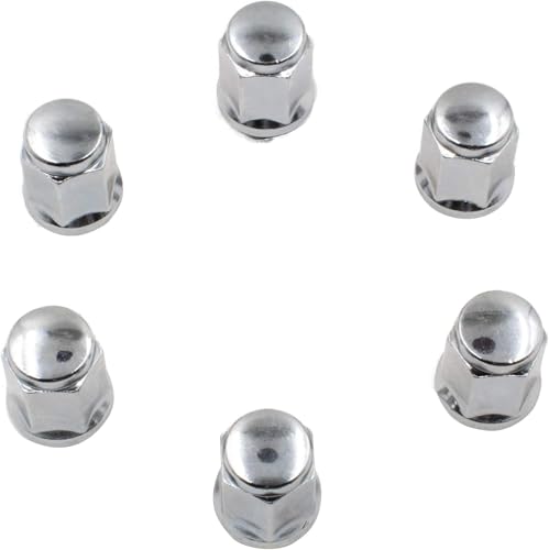 Image of Set of 24 Lug Nuts Closed End Bulge Acorn Lug Nut Style 1.38 inch Long Cone Seat 19mm (3 /4 inch) Hex Wheel Lug Nut (1 /2x20, Chrome)