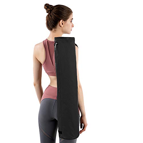 Bolsa de Tapete Yoga com Zíper Completo Multifuncional para Transporte Exercícios na Academia Alça Ombro Ajustável