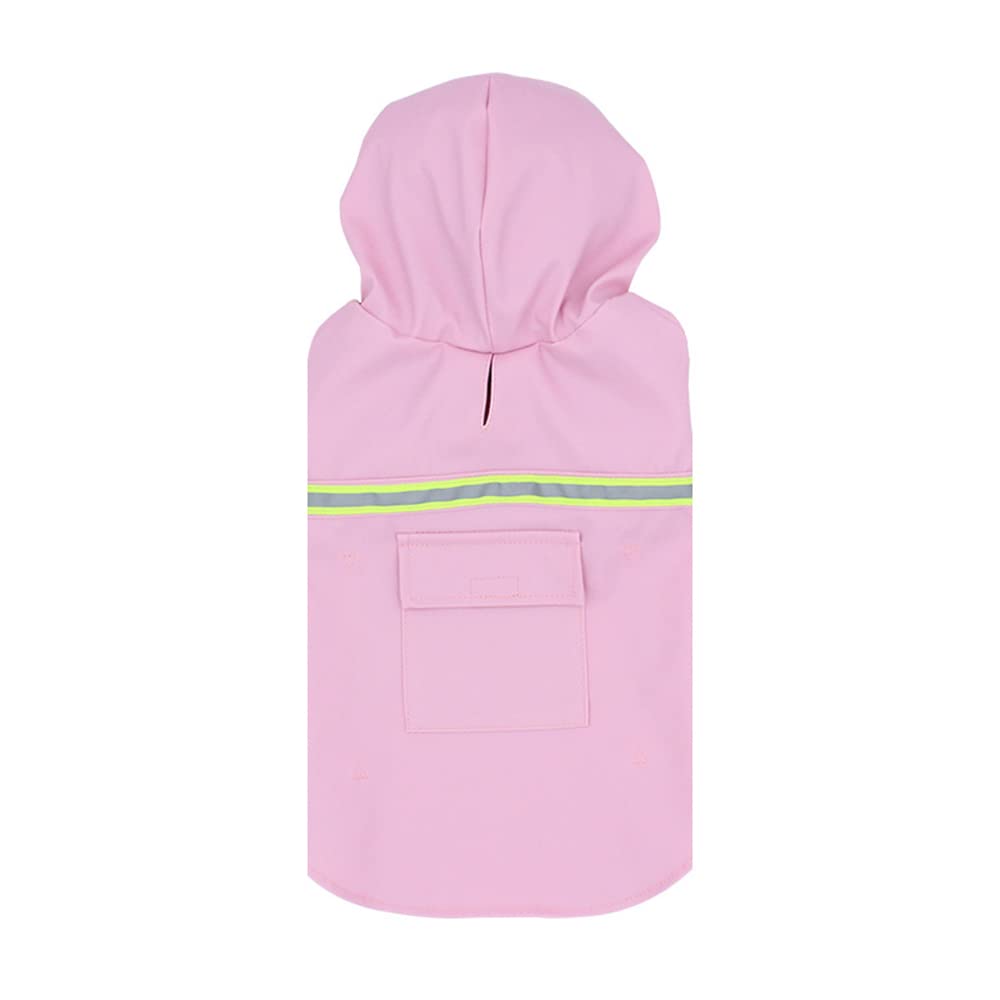 Chubasquero para perro, impermeable para mascotas, ropa para perro, impermeable, grande, para perros, suministros dorados para exteriores (rosa, XXL)