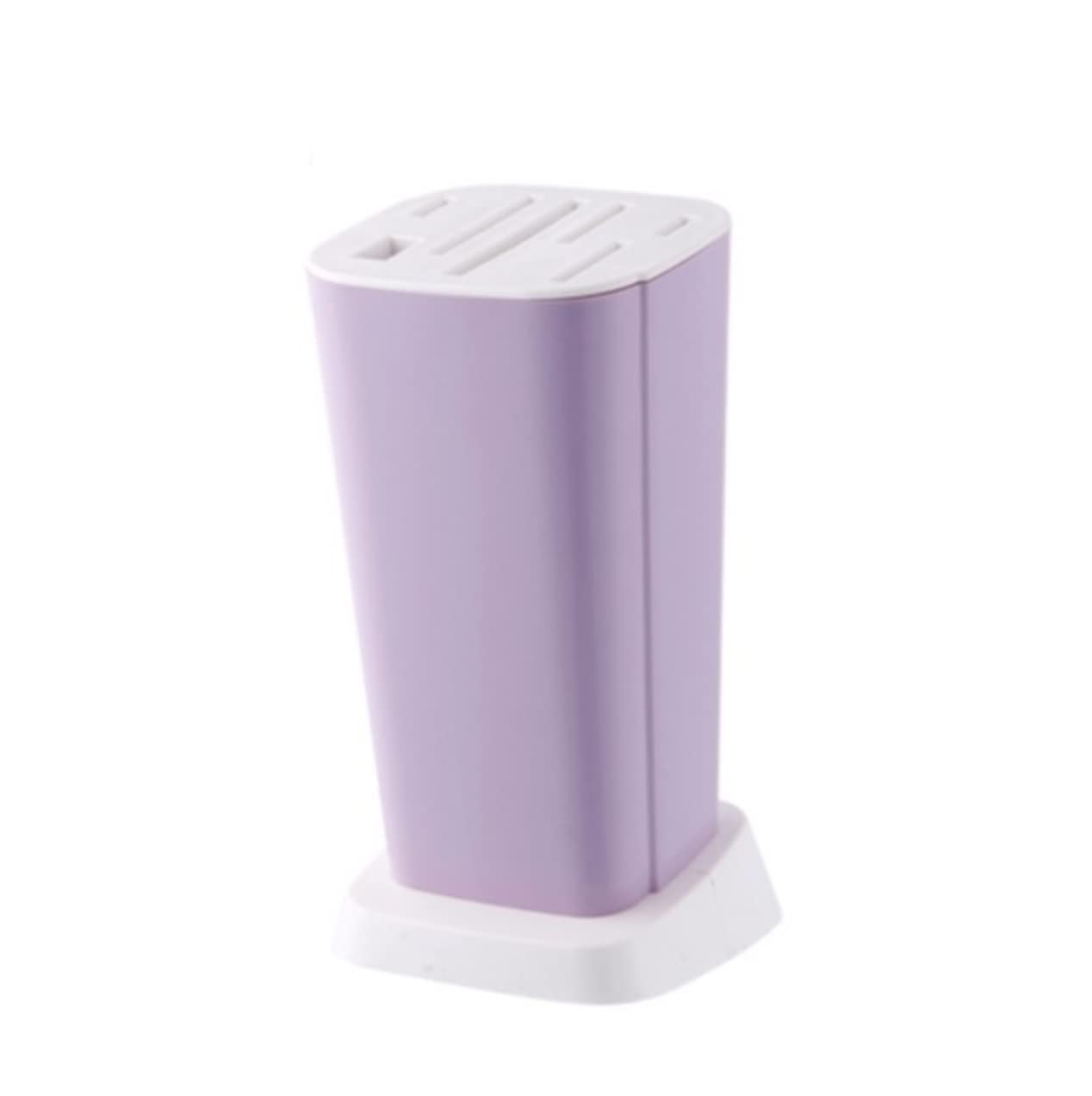 GAOJUNAN Knife Block Without Knives, Universal Knife Holder Storage Rack Drain Cutlery Shelf Organizer Multifunctional Kitchen Accessories Tool Tools(Purple)