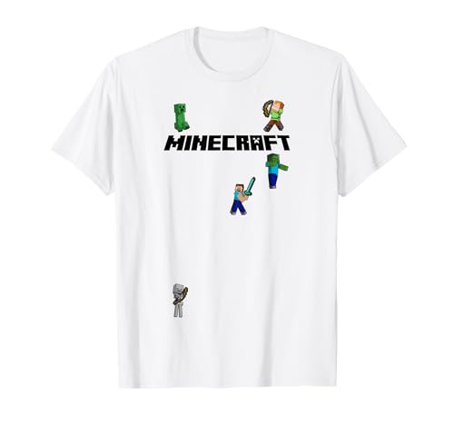 Image of Minecraft Overworld Group Character Logo T-Shirt