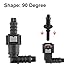 X AUTOHAUX 7.89mm SAE to 10.5mm 90 Degree Car Fuel Line Hose Quick Release Connector Disconnect Hose Nylon 2 Set