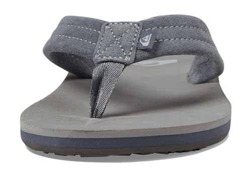 Image of Quiksilver Carver Suede Flip Flops for Men, Arch Support Athletic Mens Sandals, Thong Mens Slides