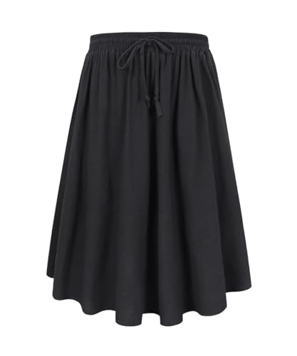 Amazon.com: CARCOS Plus Size Skirts for Women Midi Length Black