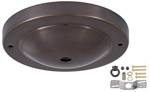 Image of B&P Lamp Bronze Ceiling Light Canopy Plate and Hardware Kit with Matching Finish
