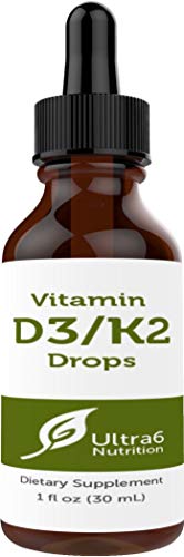 Vitamin D3 Drops with Vitamin K2 for Best Absorption. Immunity Booster - Vitamin