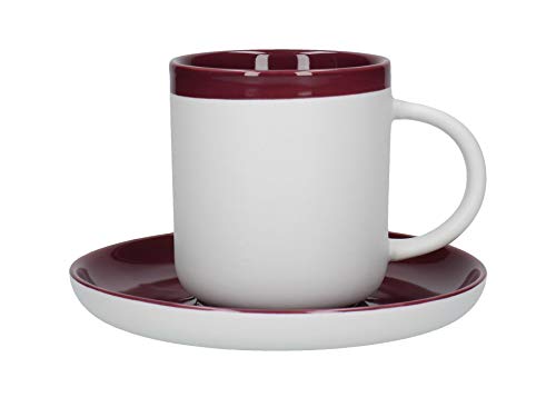La Cafetiere Barcelona Tasse à café et soucoupe Prune 300 ml Cover