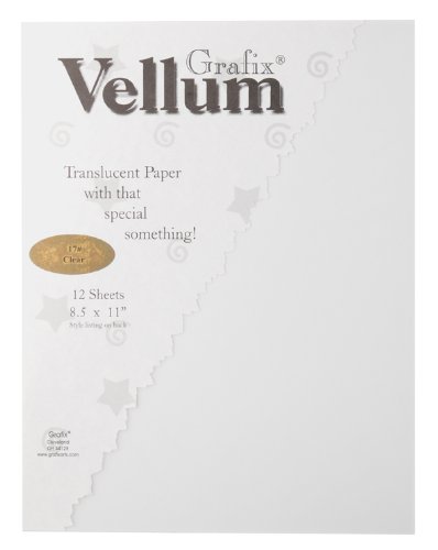 Grafix 17-Pound 8-1/2-Inch by 11-Inch Vellum, 12-Pack, Clear : Amazon ...