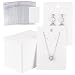 MIAHART 150 Set Earring Holder Cards Necklace Display Cards with 150pcs Bags for Selling DIY Ear Studs, Earrings and Jewelry Display (White)