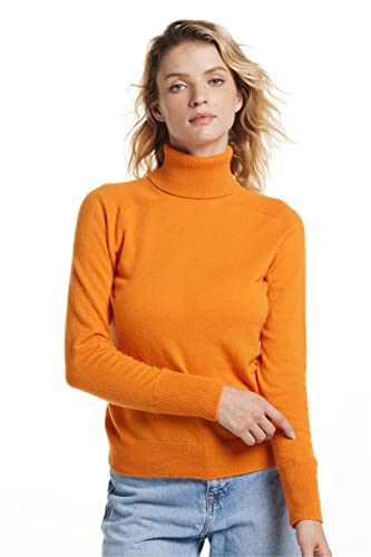 Image of EURKEA Women's Turtleneck 100% Cashmere Sweater, Long Sleeves Pullover Winter Top for Women, Gift Ready