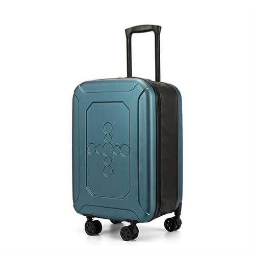 Suitcases Foldable Suitcase Universal Wheel Lightweight Trolley Case Solid Colour Large Capacity Roller Suitcase Suitcases with Wheels(Blue,24in)