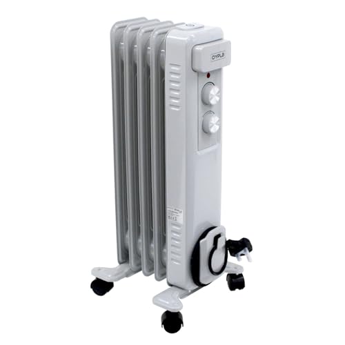 Oypla Electrical 1000W 5 Fin Portable Oil Filled Radiator Electric Heater