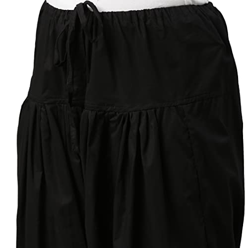 Image of GO COLORS Soft Cotton Salwar for Women | Relaxed Fit, Mid Rise, Ankle Length, Drawstrings