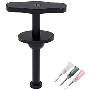 Sraeriot Soldeer plunger dispenser aluminiumlegering soldeerpasta handmatige spuit Duwer met naald 4 stks…
