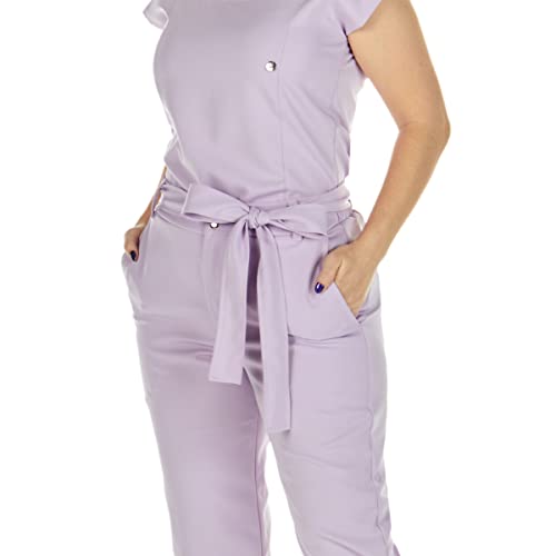 Blusa Scrub Muscle Lilás Cor:Lavanda;Tamanho:P