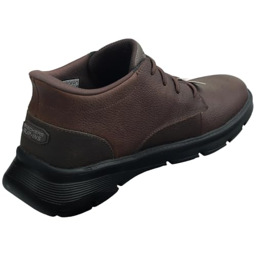 Skechers Herren Arch FIT Garza Ridley Stiefel, Red Brown Leather/Synthetic, 42.5 EU – Ansicht 2