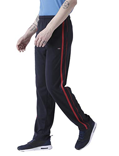 Image of berge' Men Cotton Polyester Comfy Regular Fit Sports Quality Track Pants with Secure Zipper Pocket, Casual Wear Lower Tracks Pant
