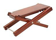 Solid Mahogany Construction: Crafted from premium solid mahogany wood, this guitar foot stool offers exceptional durability and a classic, elegant appearance in a rich brown finish. 4 Gears Adjustable Height: Easily adjust the footrest to four differ...
