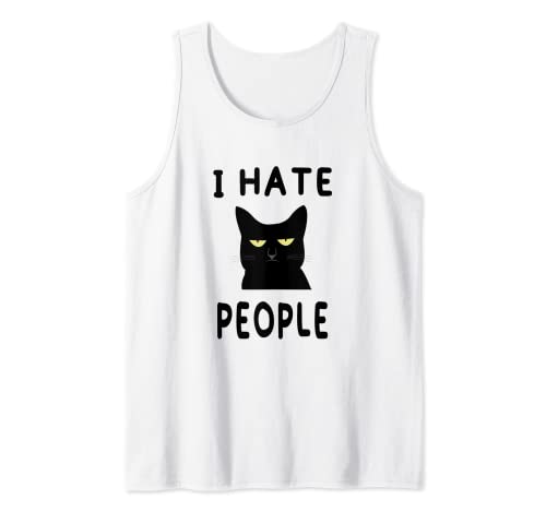 I Hate People Ew People Funny Kitten Cat Lover Gift Tank Top