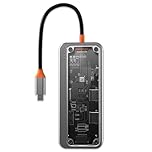 AJPARTS UK 8 IN 1 Multiport USB C Hub Adapter, 4K HDMI, USB 3.0/2.0, USB-C 2.0, 100W PD, SD/TF Card Reader, Ethernet, Compatible with MacBook Pro/Air, iPad Pro, Type C Laptop