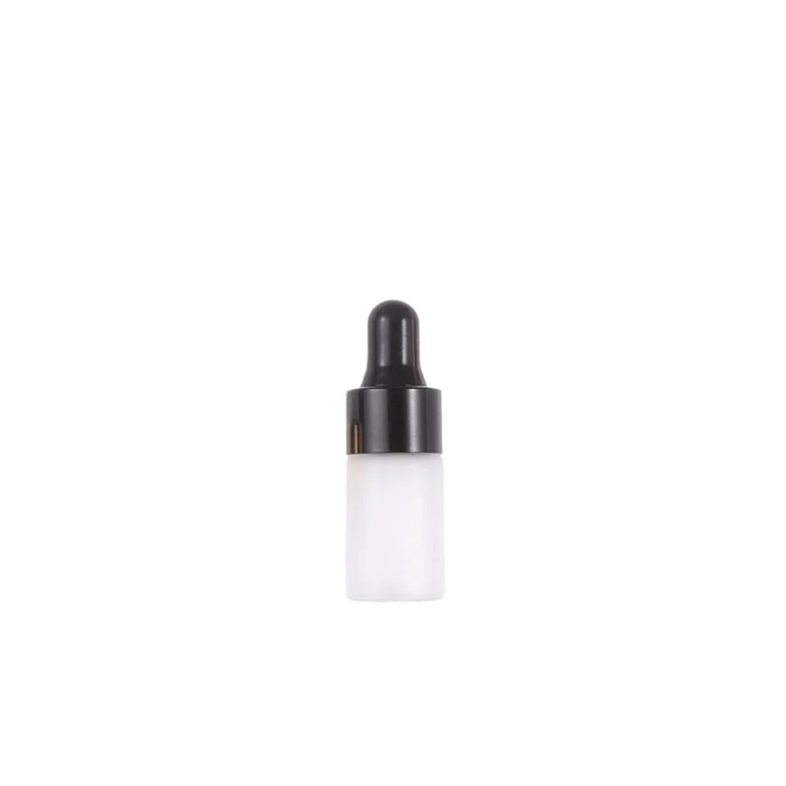 Pipettenflasche 1–5 ml Tropfflasche, klein, feines Öl, klares Milchglas, Probenessenz, separate leere Flaschen for ätherische Öle(Black,100pcs,1ml)