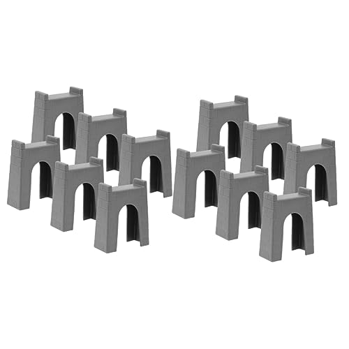 Toyvian 2sets Toy Train Track Accessories Bridge Support Risers for Kids Pretend Play 6pcs*2